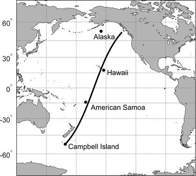 Modelling swell propagation across the Pacific